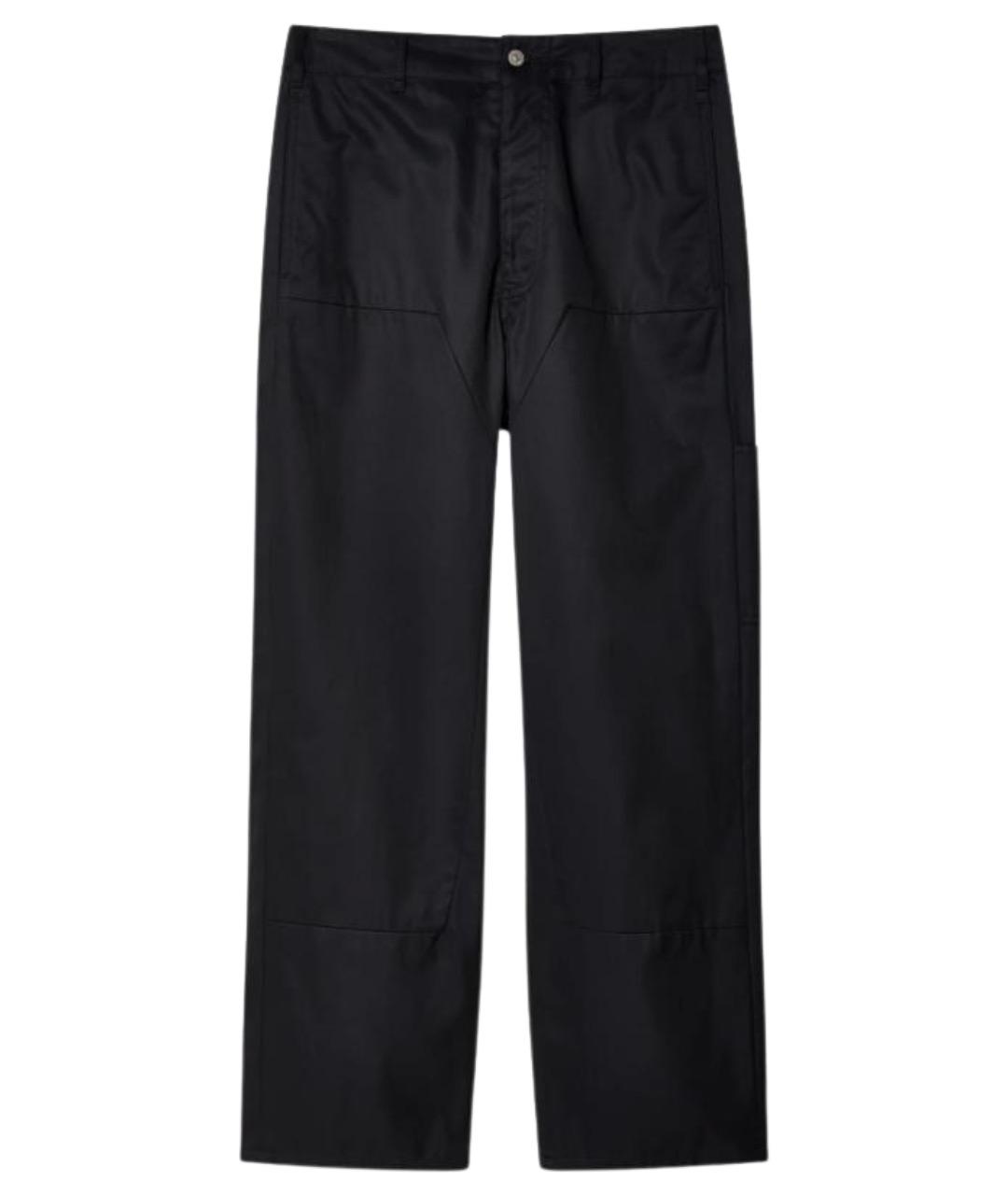 MM6 MAISON MARGIELA Черные хлопковые повседневные брюки, фото 1