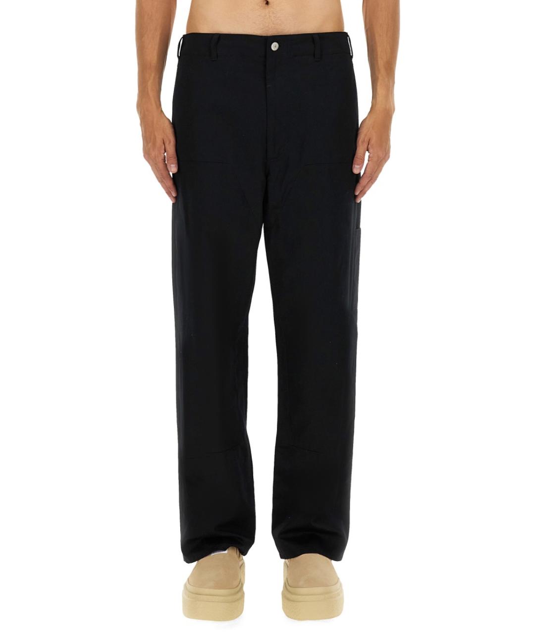 MM6 MAISON MARGIELA Черные хлопковые повседневные брюки, фото 5