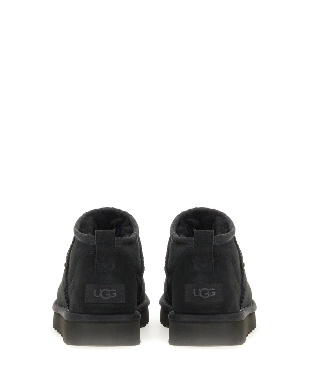 UGG AUSTRALIA Черные кожаные ботинки, фото 4
