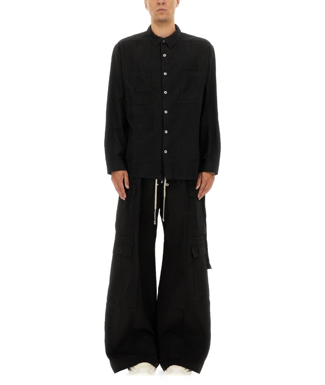 RICK OWENS DRKSHDW Черная хлопковая кэжуал рубашка, фото 2