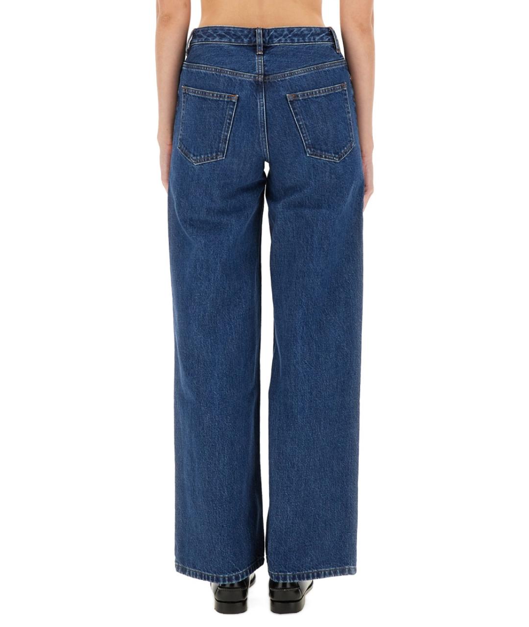 A.P.C. Синие хлопковые прямые джинсы, фото 3