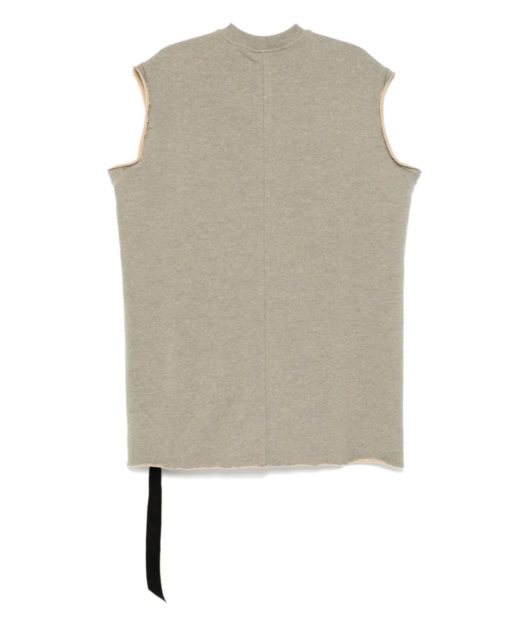 RICK OWENS DRKSHDW Серая хлопковая футболка, фото 1