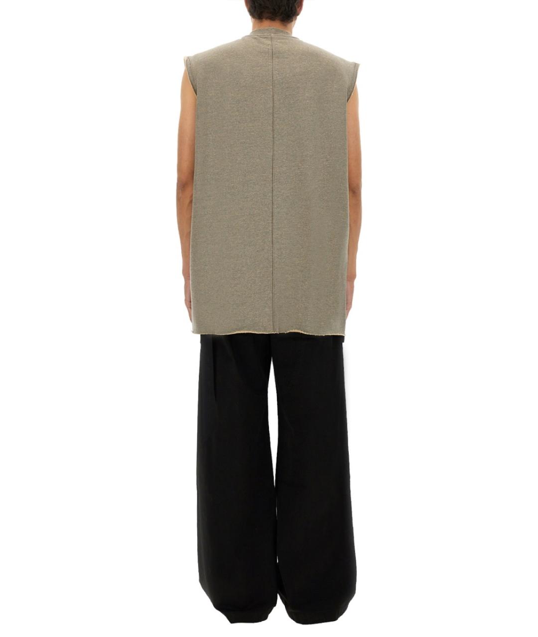 RICK OWENS DRKSHDW Серая хлопковая футболка, фото 4