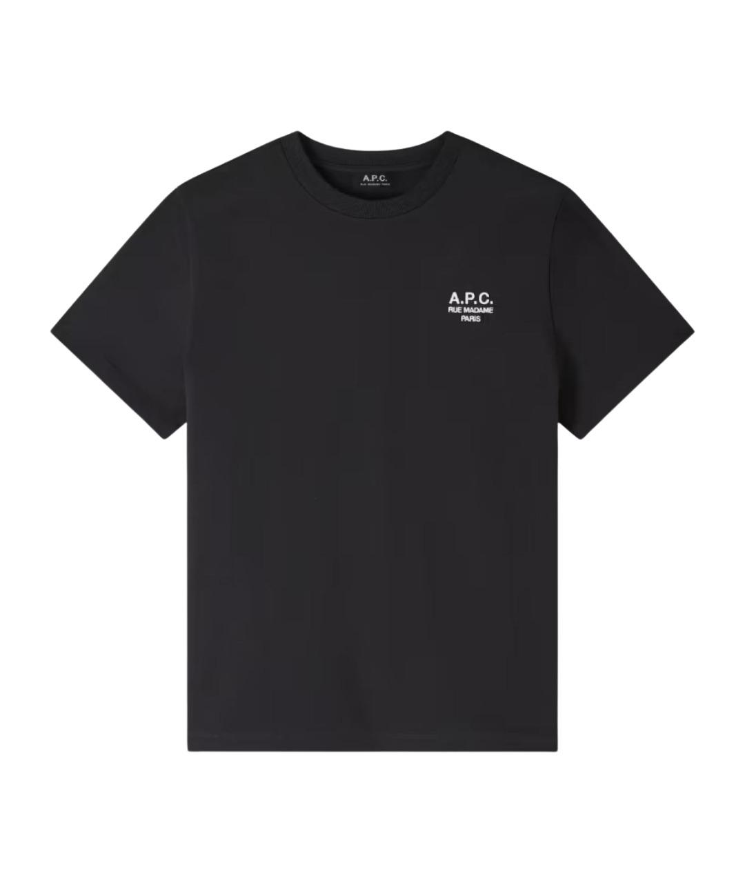 A.P.C. Черная хлопковая футболка, фото 1