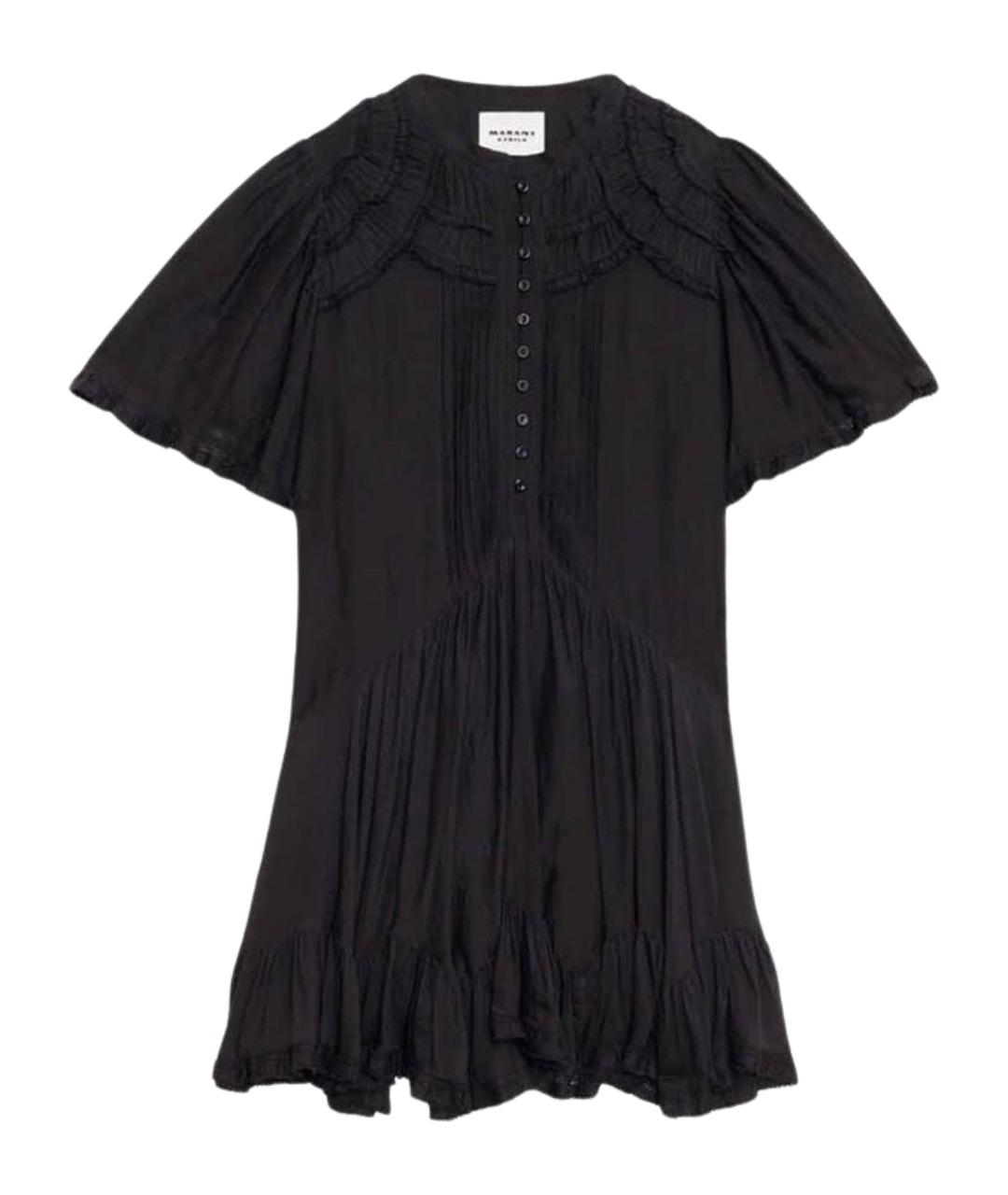 ISABEL MARANT ETOILE Черное хлопковое повседневное платье, фото 1