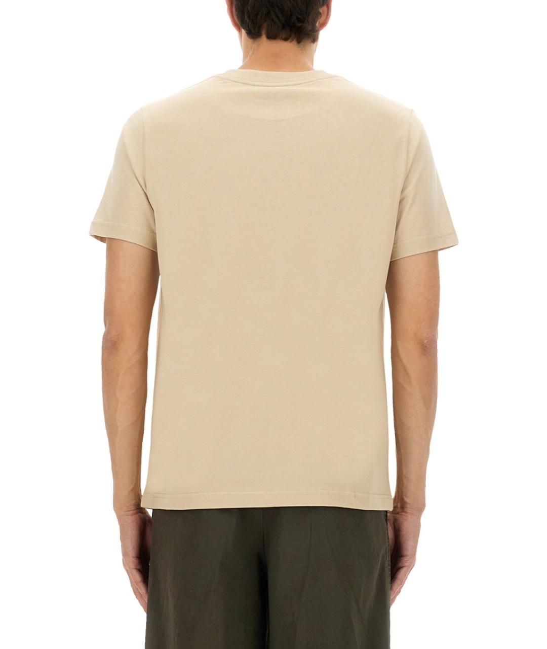 A.P.C. Бежевая хлопковая футболка, фото 3