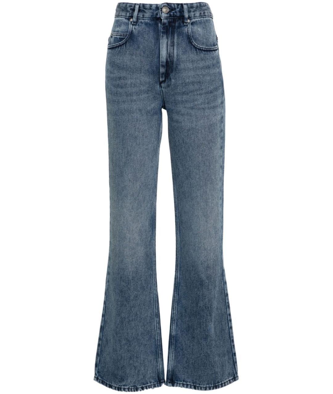 ISABEL MARANT Синие хлопко-лиоцелловые прямые джинсы, фото 1