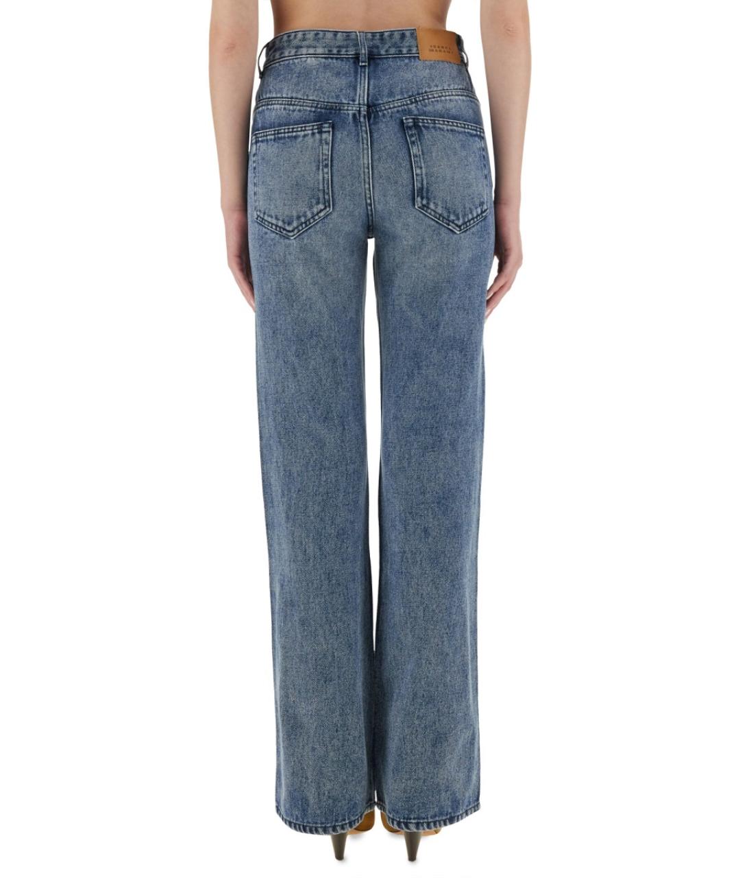 ISABEL MARANT Синие хлопко-лиоцелловые прямые джинсы, фото 3