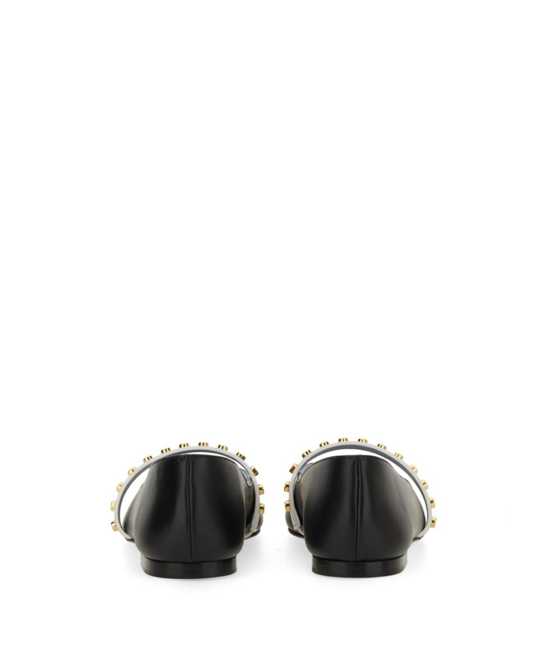 ALEXANDER MCQUEEN Черные кожаные балетки, фото 3