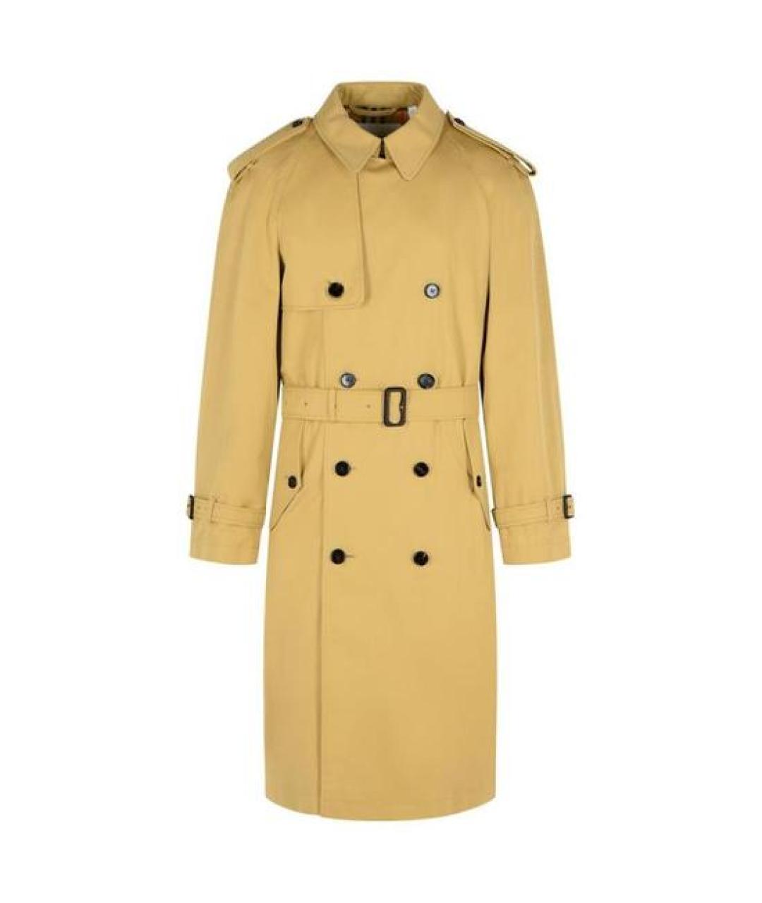 BURBERRY Бежевый хлопковый тренч / плащ, фото 1