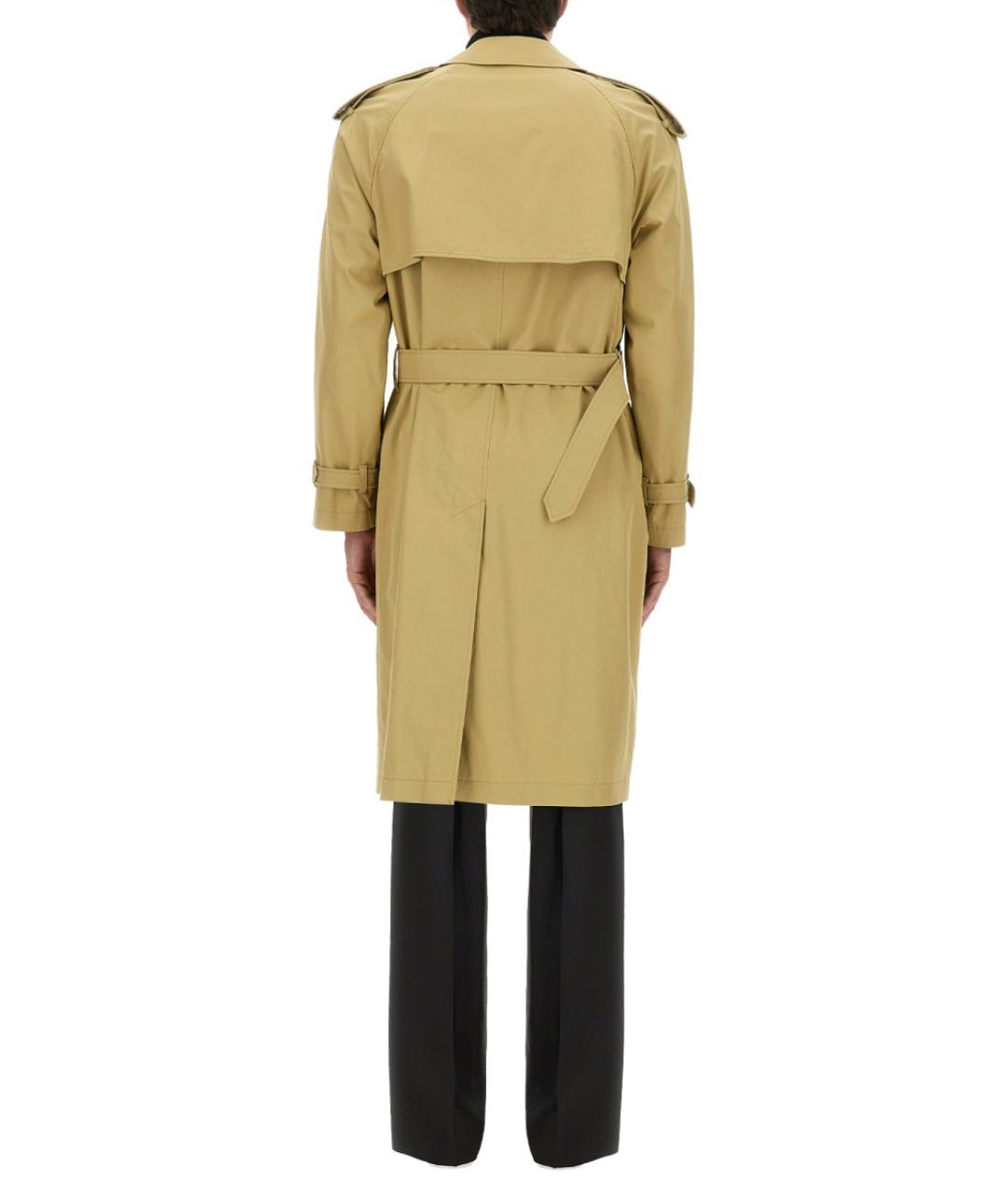 BURBERRY Бежевый хлопковый тренч / плащ, фото 4