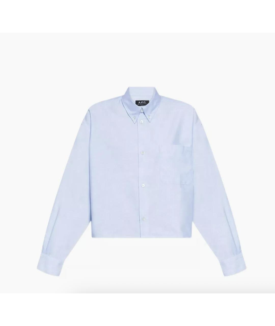 A.P.C. Голубая хлопковая рубашка, фото 6