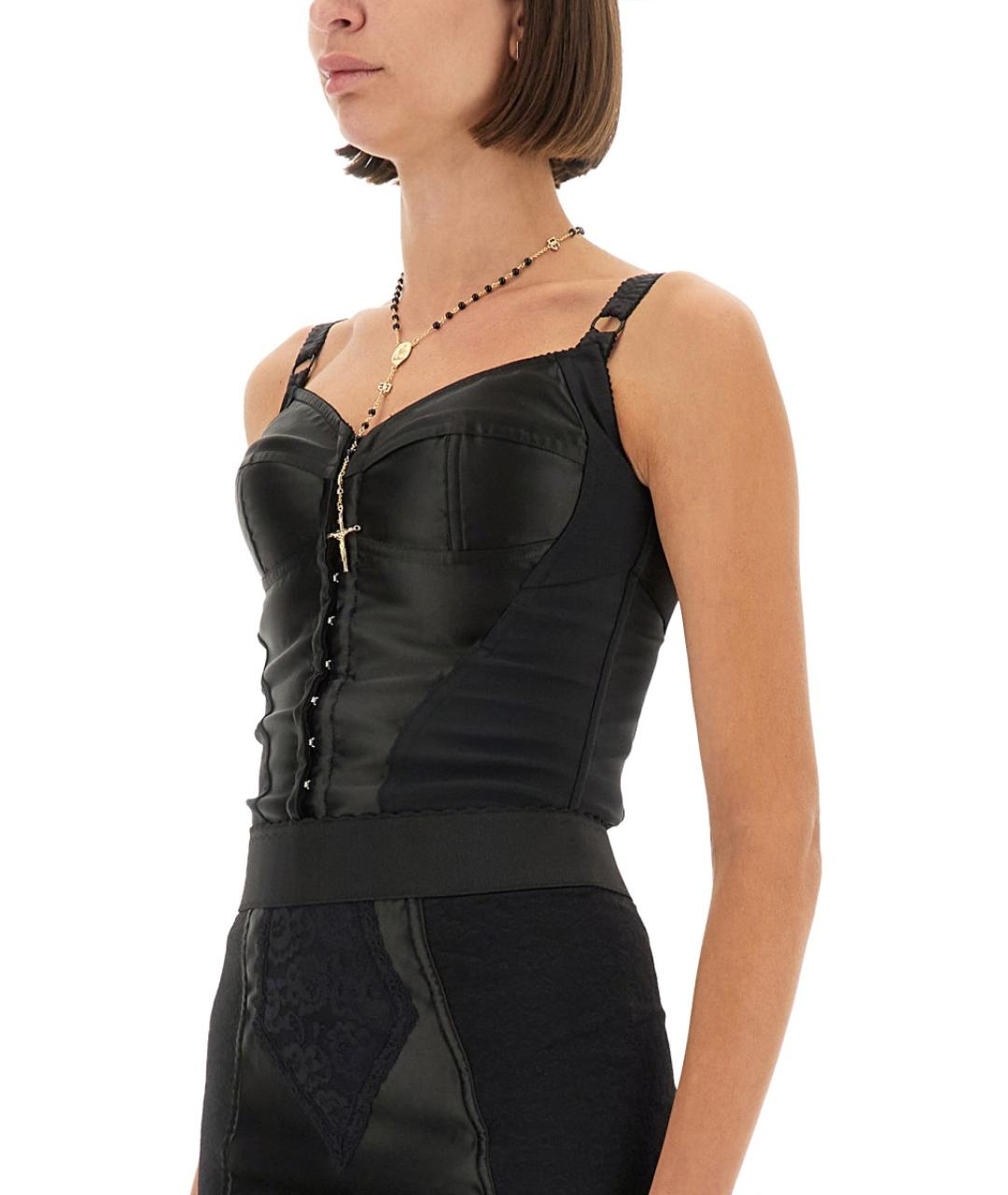 DOLCE&GABBANA Черная полиамидовая блузы, фото 5