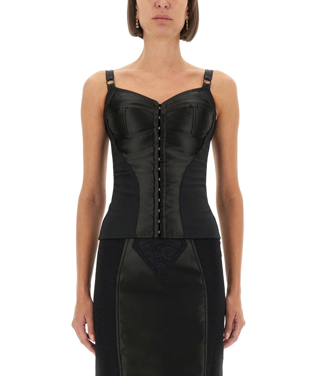 DOLCE&GABBANA Черная полиамидовая блузы, фото 2