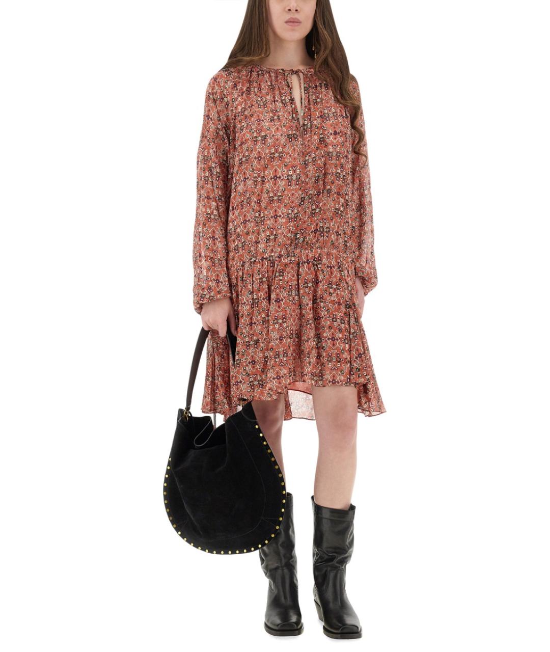 ISABEL MARANT ETOILE Красное вискозное повседневное платье, фото 2