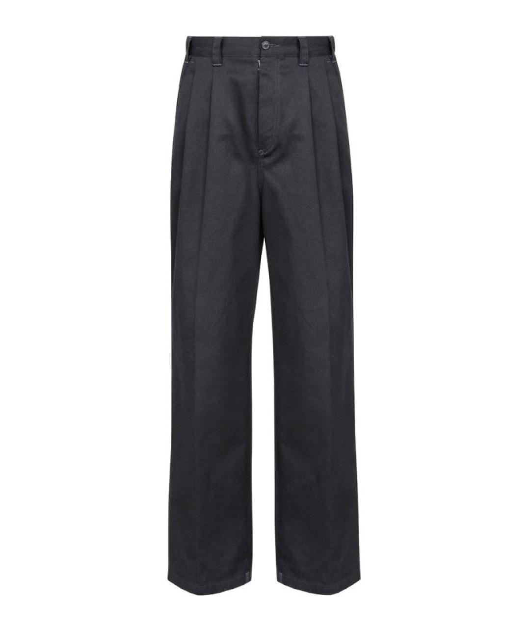 MAISON MARGIELA Черные полиэстеровые повседневные брюки, фото 1