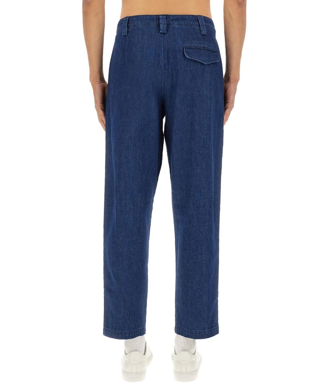 A.P.C. Синие хлопковые повседневные брюки, фото 4