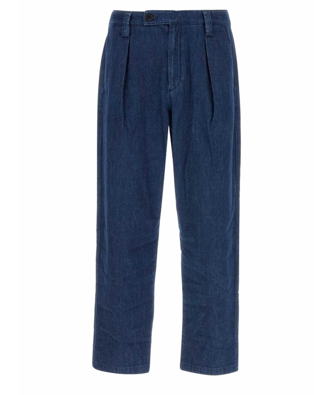 A.P.C. Синие хлопковые повседневные брюки, фото 1