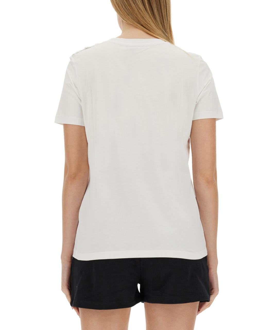 BALMAIN Белая хлопковая футболка, фото 3