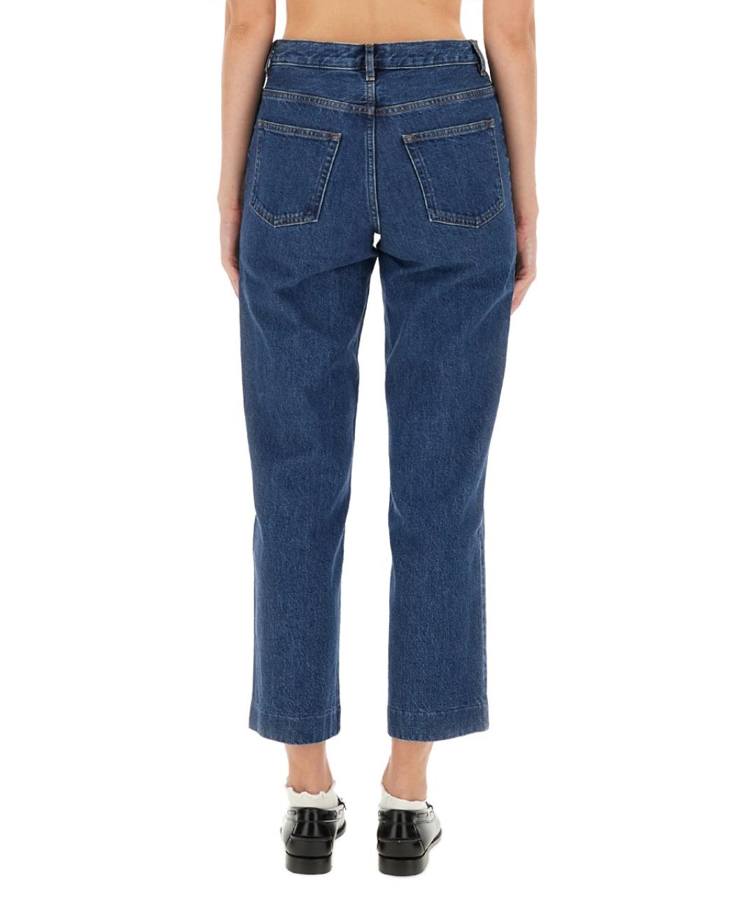 A.P.C. Синие хлопковые прямые джинсы, фото 3