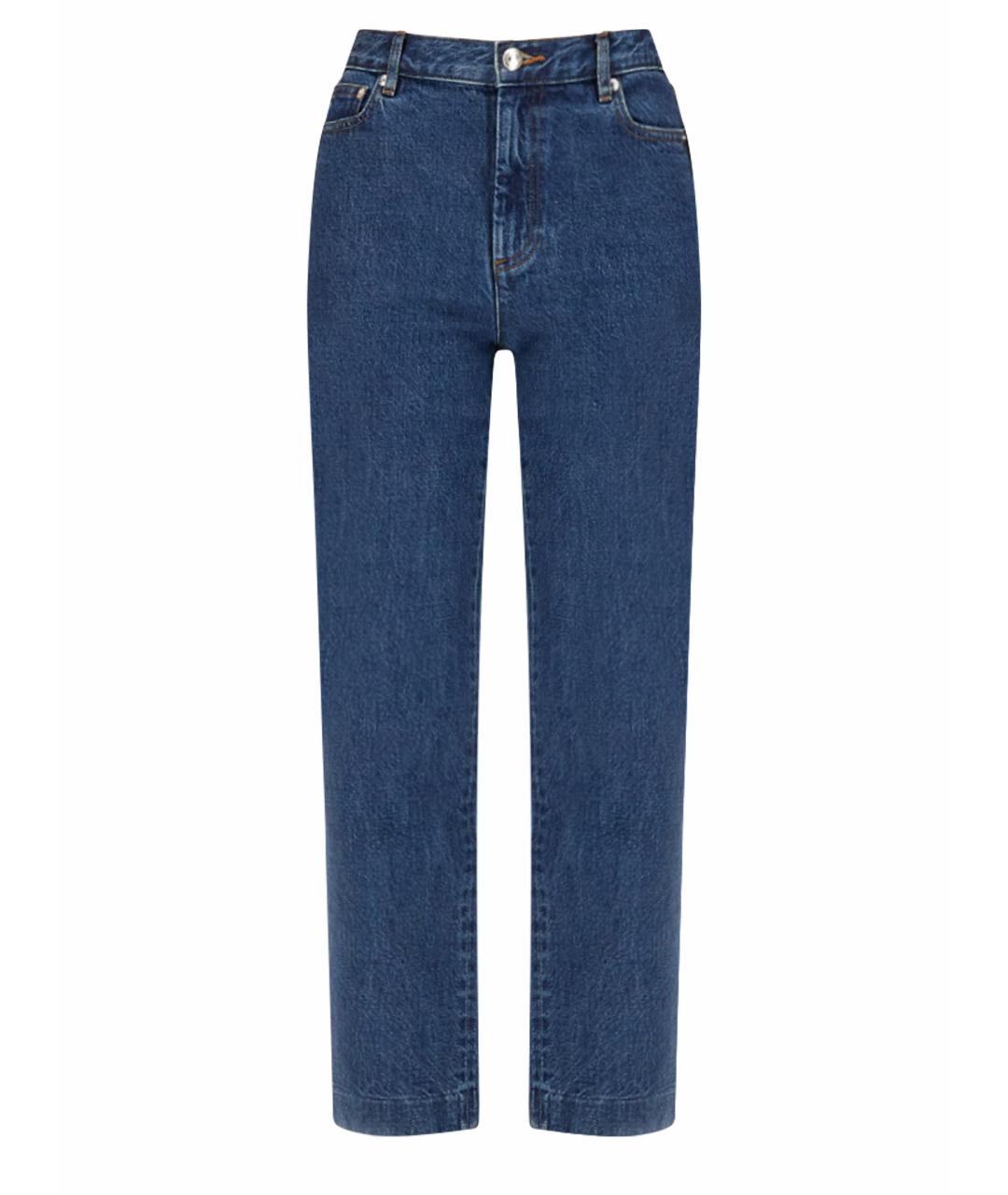 A.P.C. Синие хлопковые прямые джинсы, фото 1