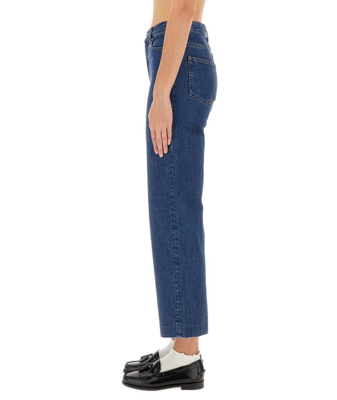 A.P.C. Синие хлопковые прямые джинсы, фото 4