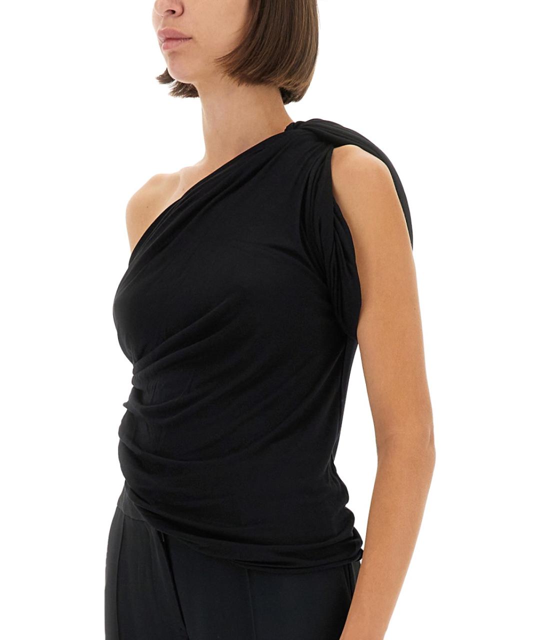 RICK OWENS Черная вискозная блузы, фото 5