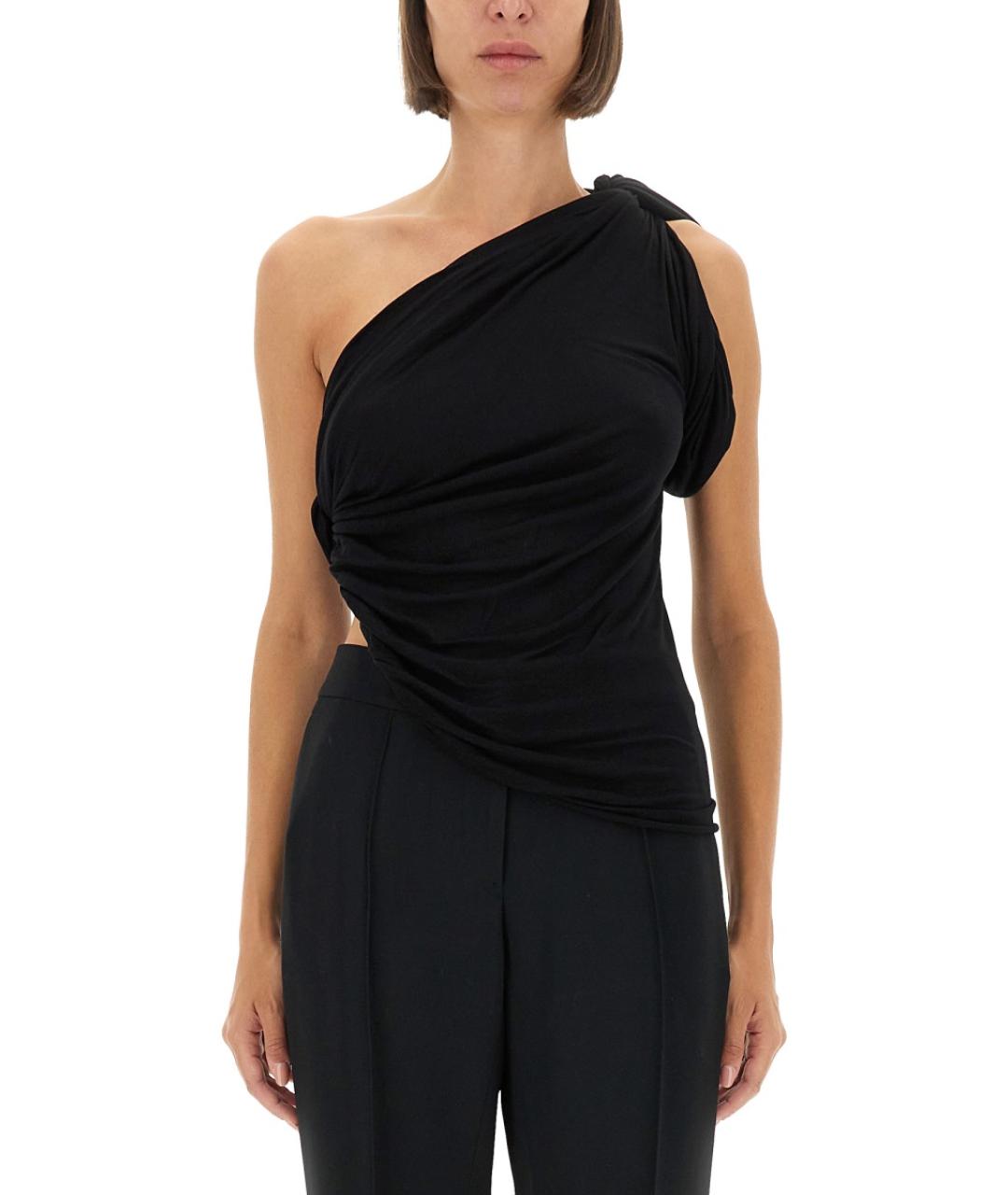 RICK OWENS Черная вискозная блузы, фото 2