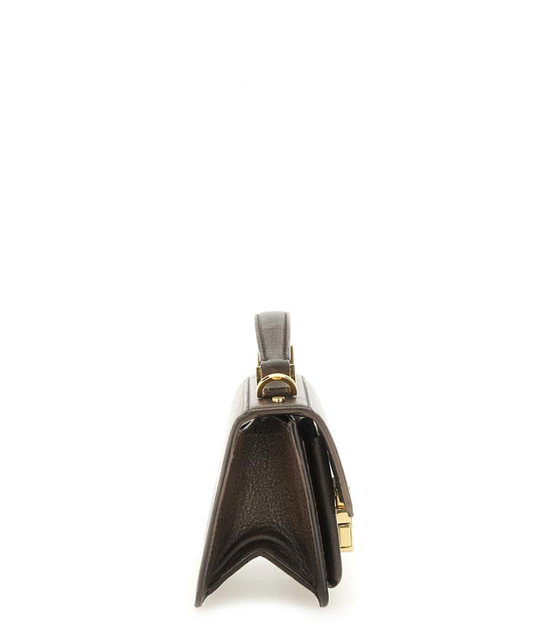GOLDEN GOOSE DELUXE BRAND Коричневая кожаная сумка через плечо, фото 3