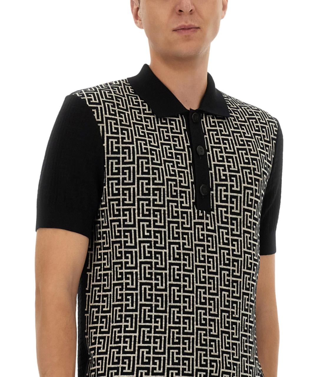 BALMAIN Мульти хлопковое поло с коротким рукавом, фото 5