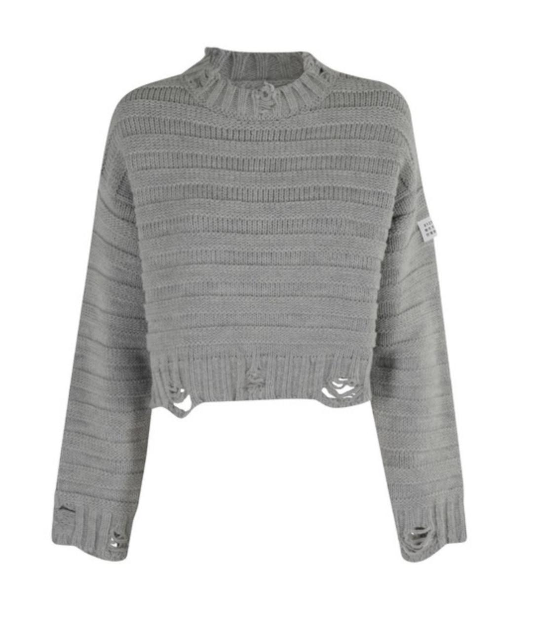 MM6 MAISON MARGIELA Серый шерстяной джемпер / свитер, фото 1