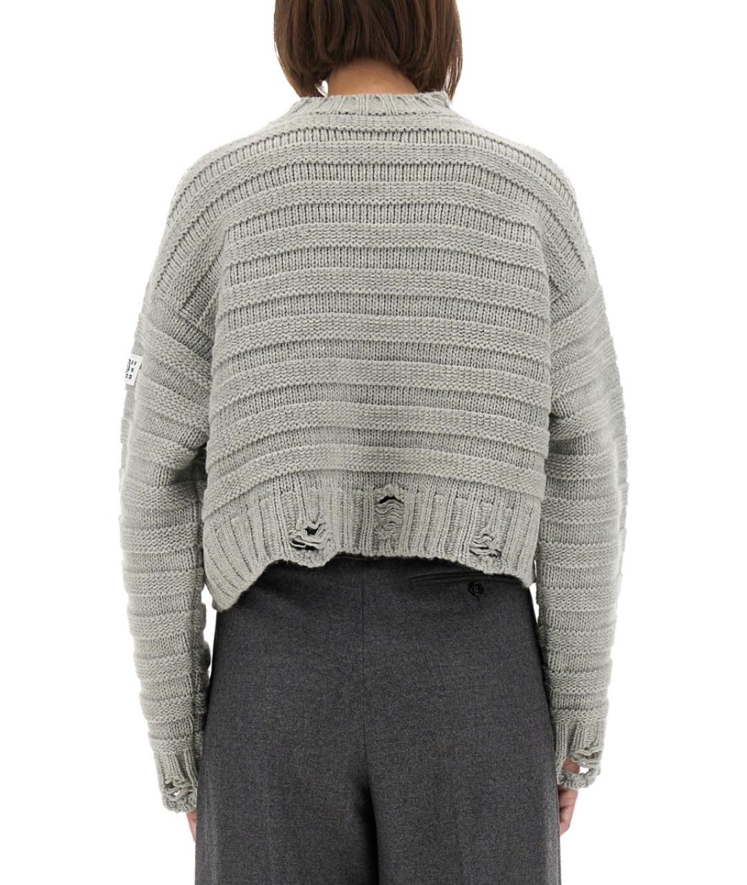 MM6 MAISON MARGIELA Серый шерстяной джемпер / свитер, фото 4