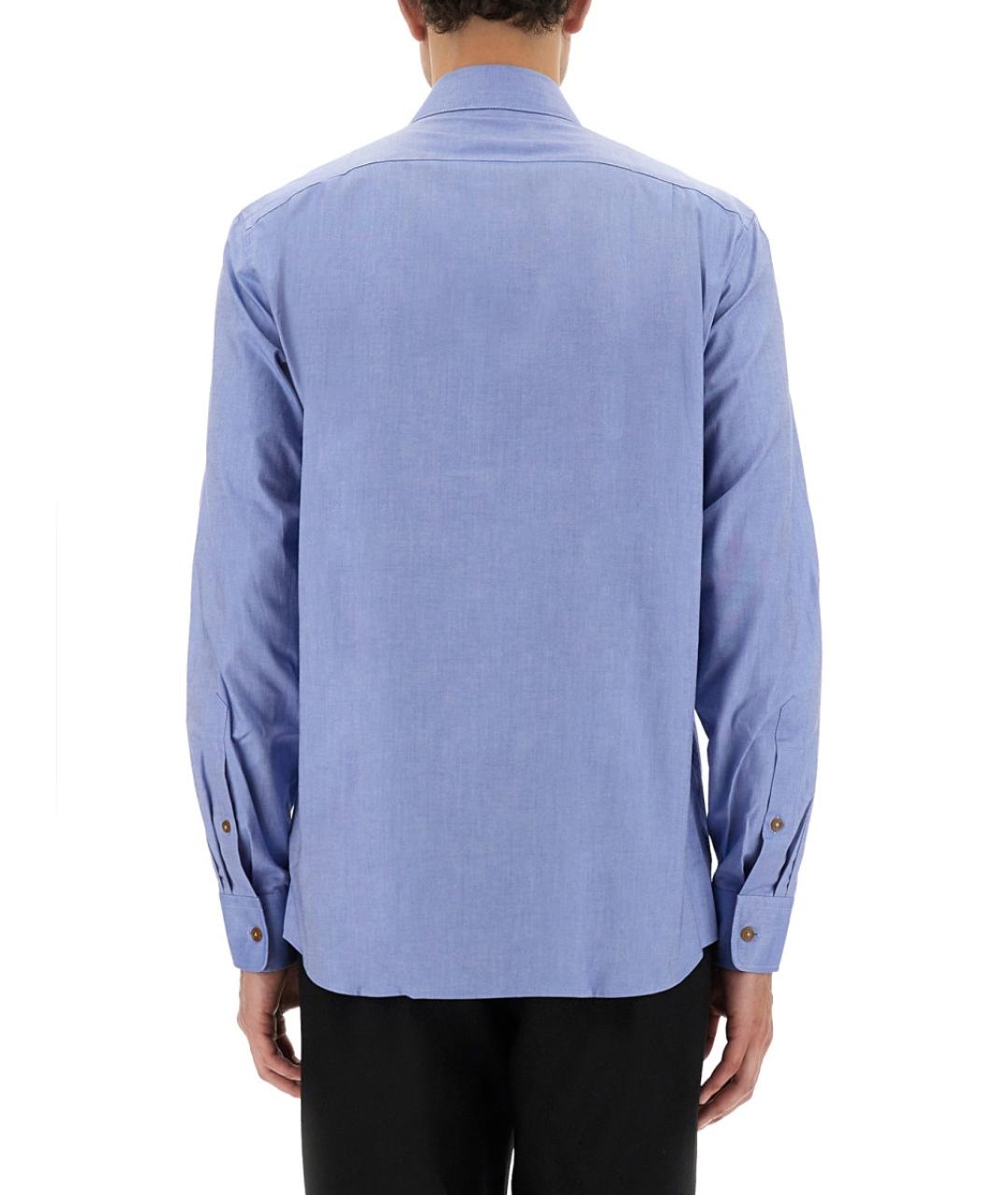 VIVIENNE WESTWOOD Голубая хлопковая кэжуал рубашка, фото 4