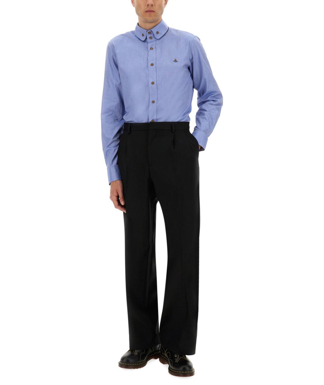 VIVIENNE WESTWOOD Голубая хлопковая кэжуал рубашка, фото 3