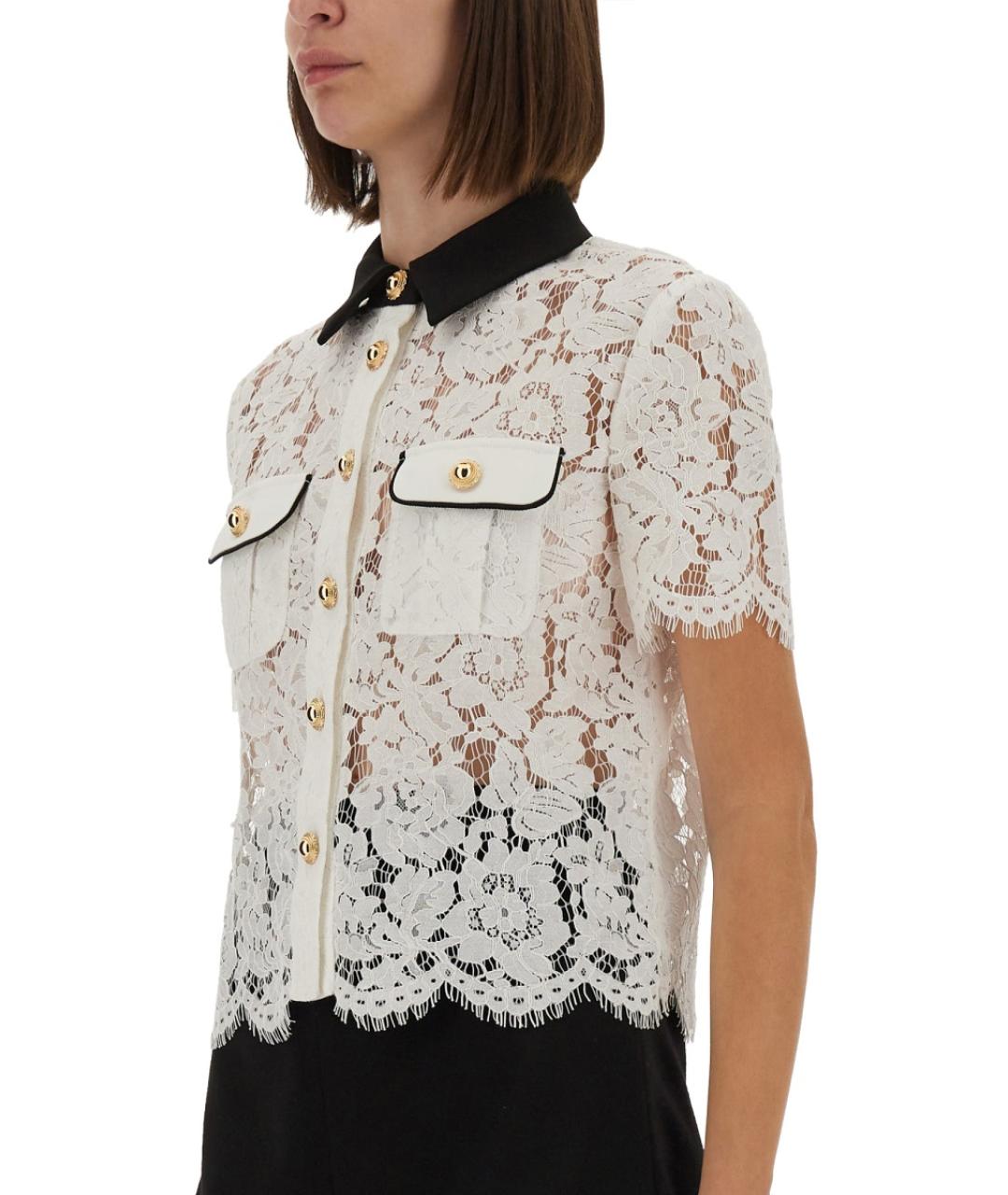 SELF-PORTRAIT Белая полиамидовая блузы, фото 5