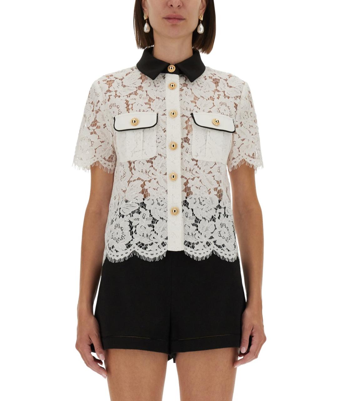 SELF-PORTRAIT Белая полиамидовая блузы, фото 2