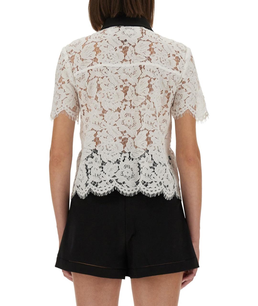 SELF-PORTRAIT Белая полиамидовая блузы, фото 4