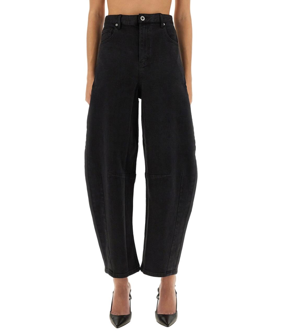 SELF-PORTRAIT Черные хлопковые прямые джинсы, фото 5