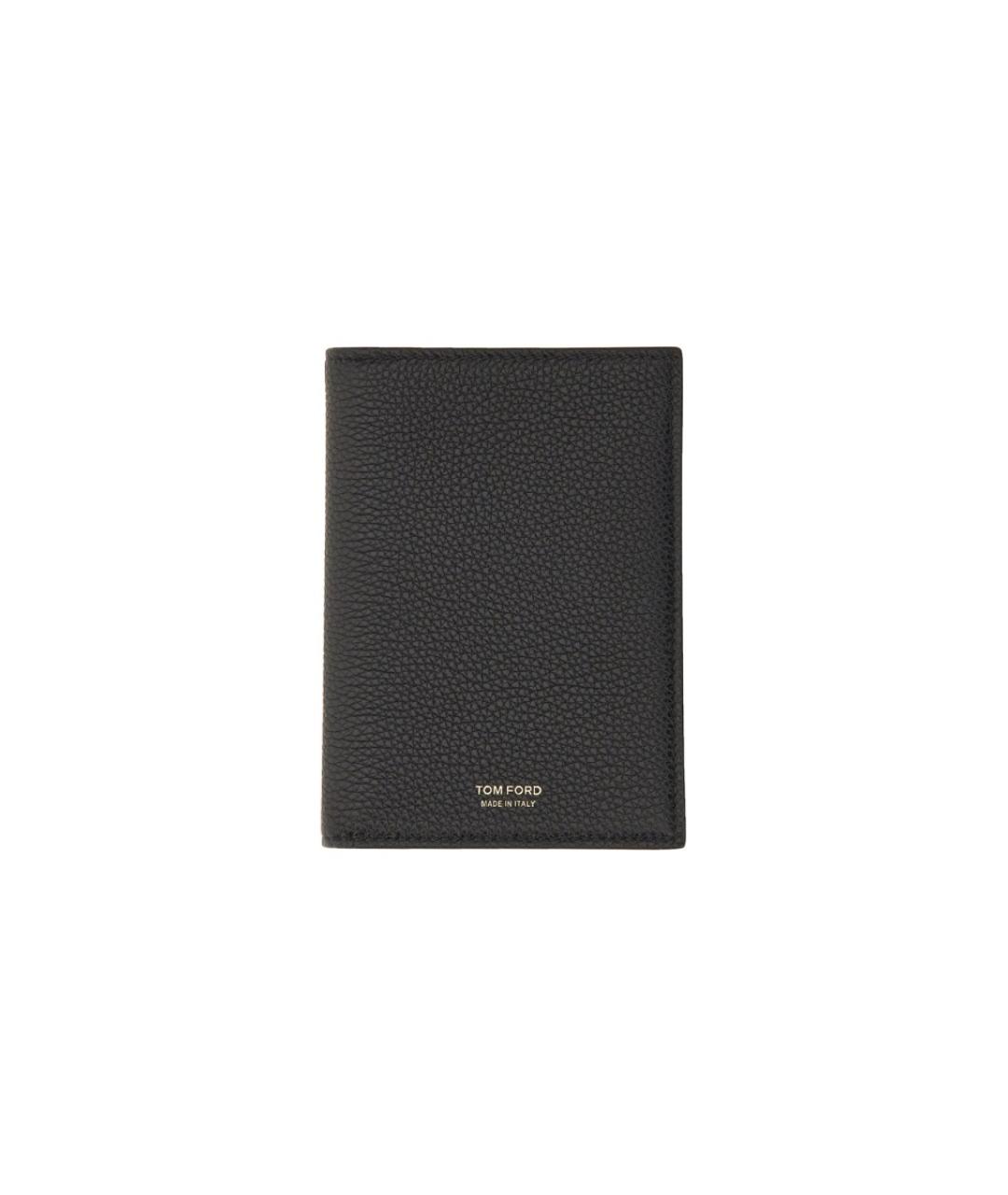 TOM FORD Черный кожаный кошелек, фото 1