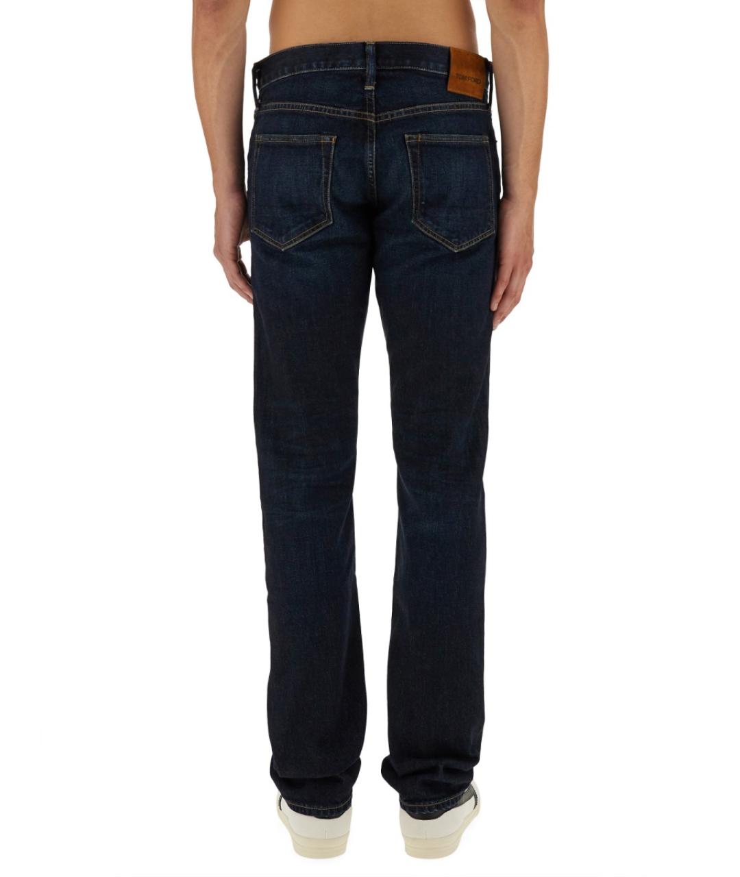 TOM FORD Синие хлопковые прямые джинсы, фото 3