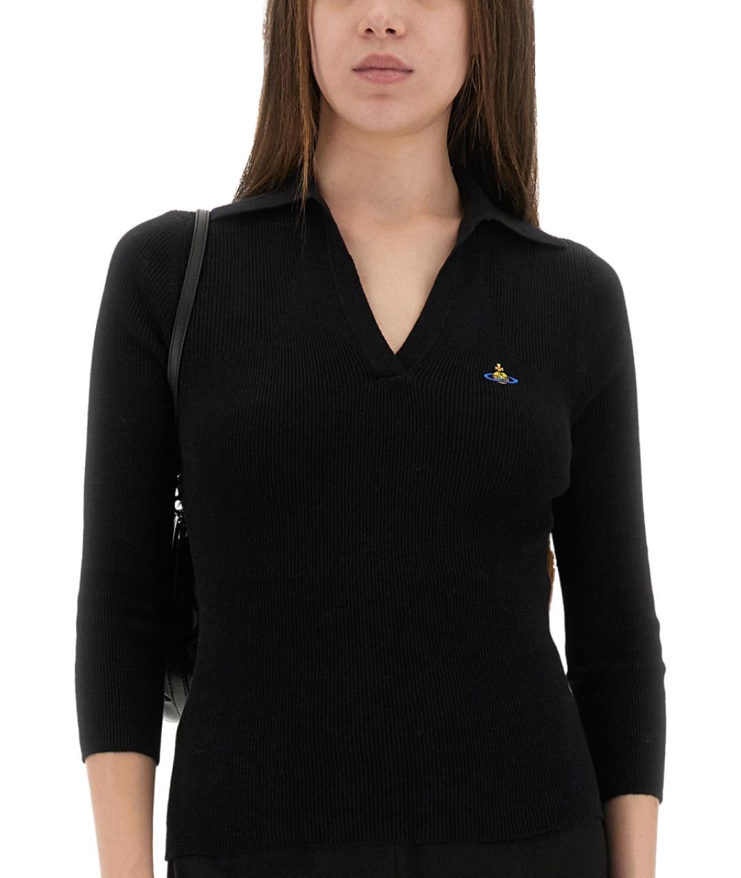 VIVIENNE WESTWOOD Черная хлопковая футболка, фото 5