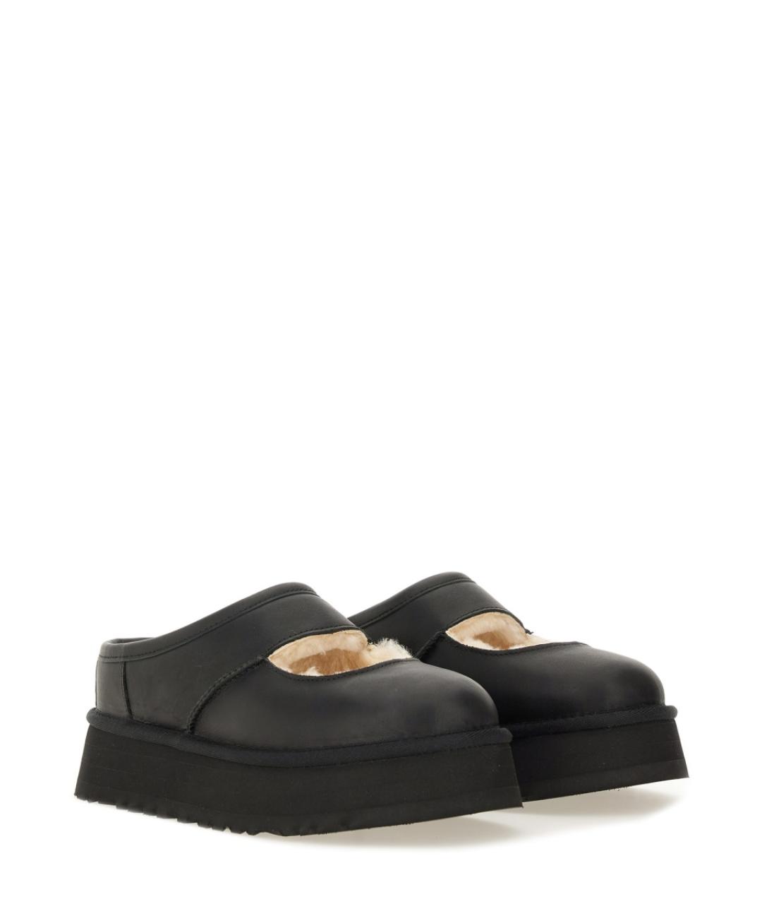 UGG AUSTRALIA Черные кожаные ботинки, фото 3