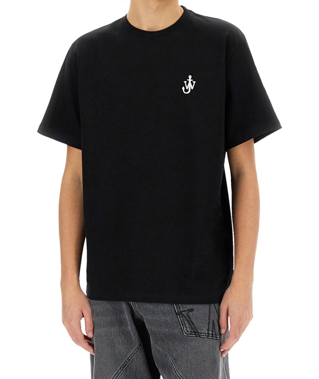 J.W.ANDERSON Черная хлопковая футболка, фото 4