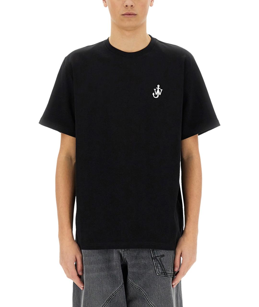 J.W.ANDERSON Черная хлопковая футболка, фото 2