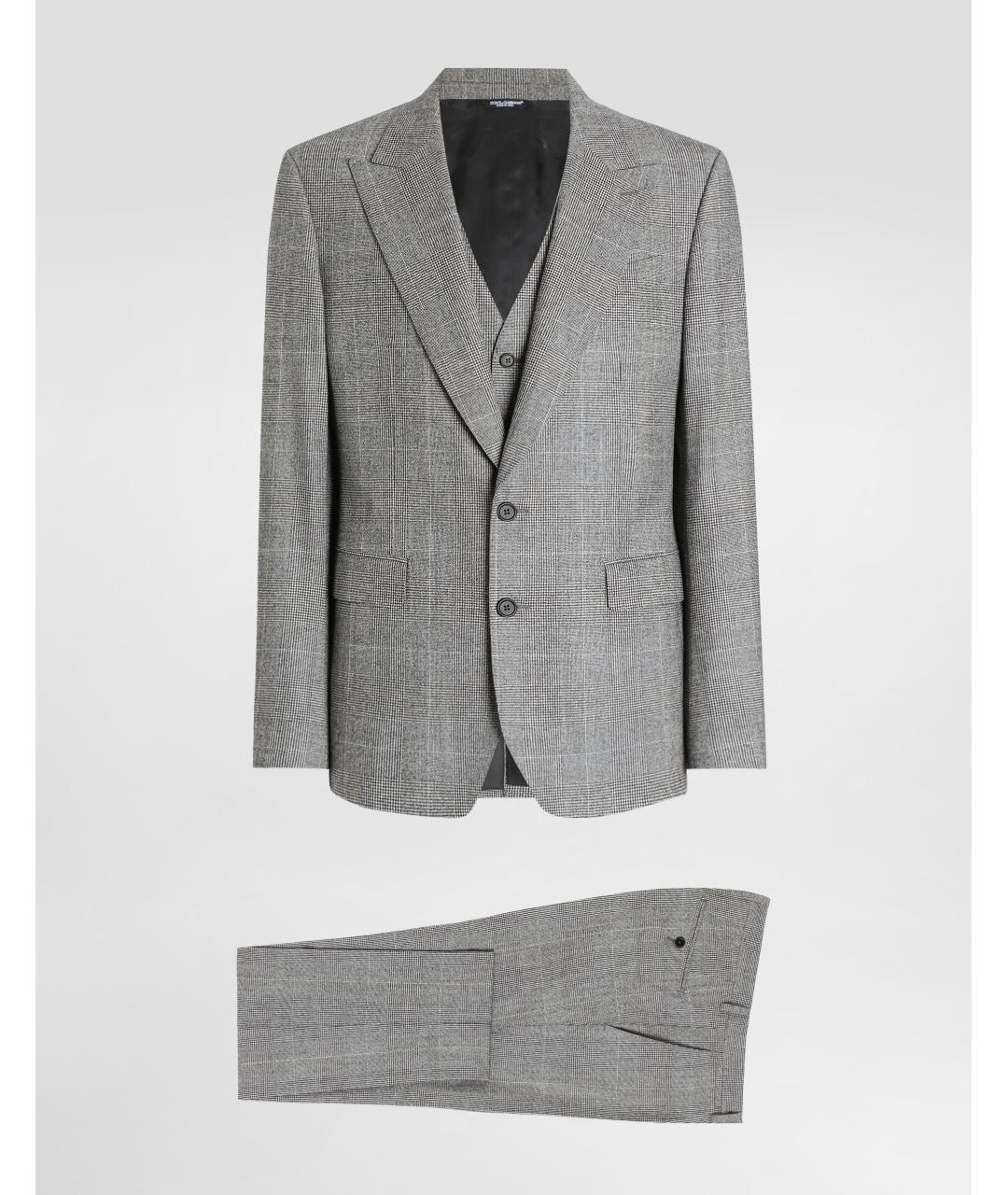 DOLCE&GABBANA Серый классический костюм, фото 6
