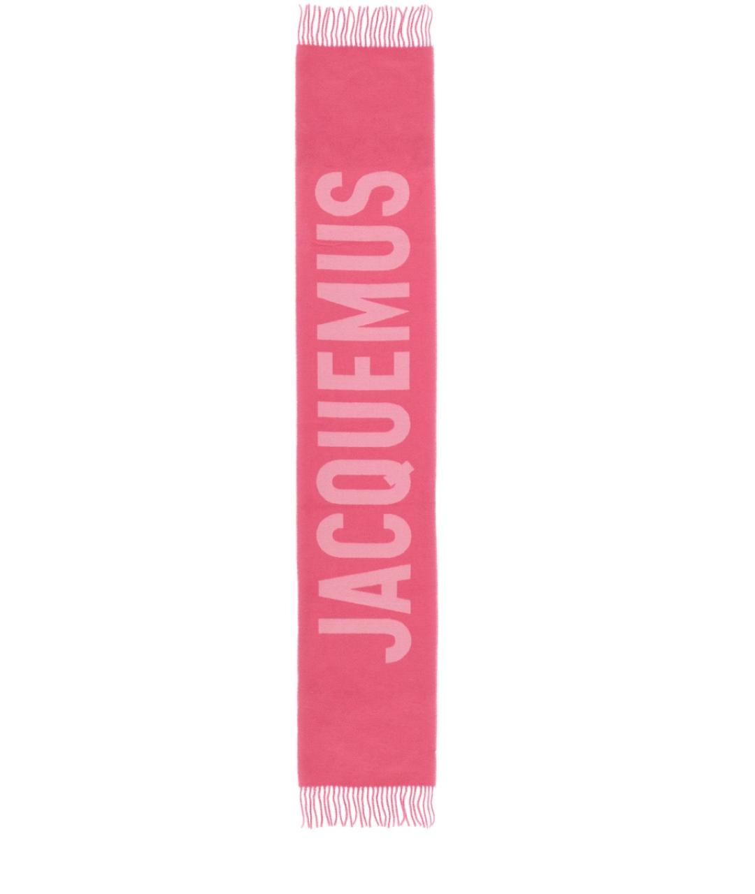 JACQUEMUS Розовый шерстяной шарф, фото 1