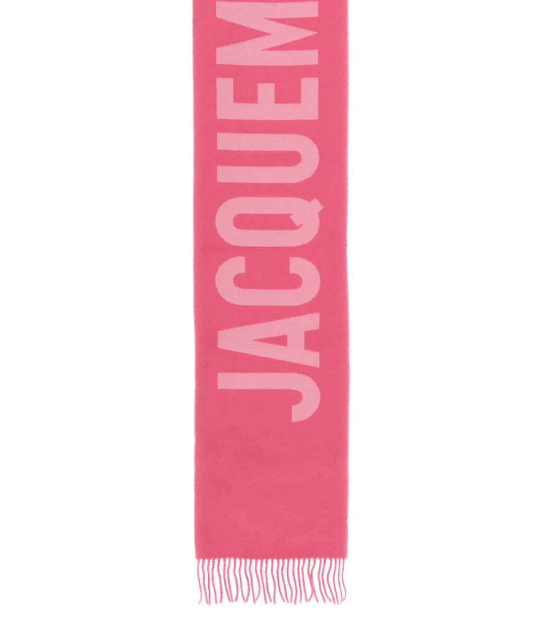 JACQUEMUS Розовый шерстяной шарф, фото 2