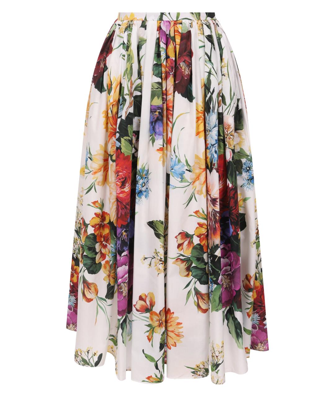 DOLCE&GABBANA Мульти хлопковая юбка миди, фото 1
