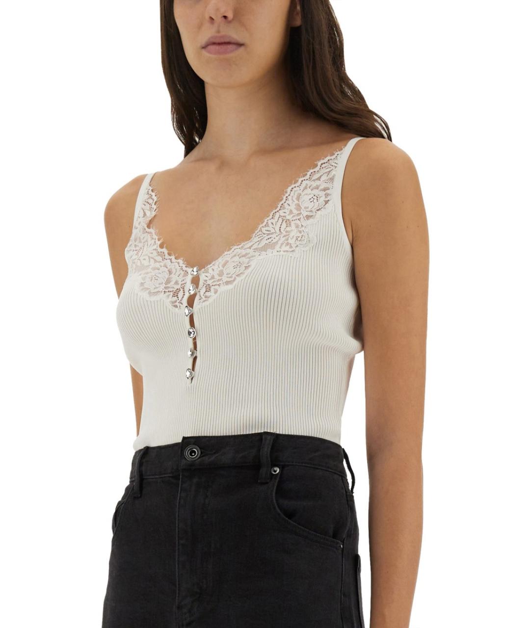 SELF-PORTRAIT Белая вискозная блузы, фото 5