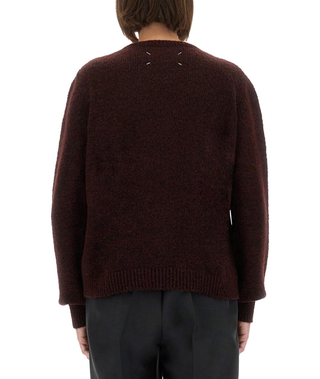 MAISON MARGIELA Бордовый шерстяной джемпер / свитер, фото 4